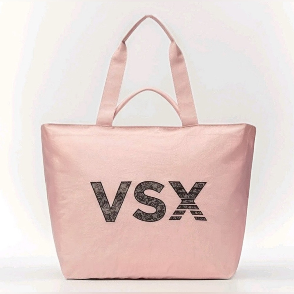 Victoria's Secret VSX tote bag pink gym weekender pink/black NWT